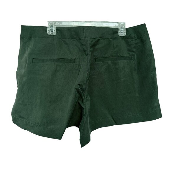 GAP Womens Softsuit Green Tencel Shorts Front & Back Pockets Sz 18 Petite NEW - Picture 5 of 7